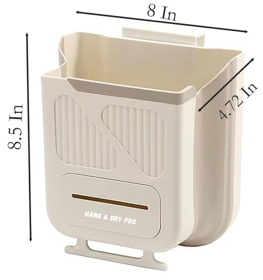 HangBin – Foldable Kitchen Trash Holder – Hanging Dustbin for Cabinet & Wall