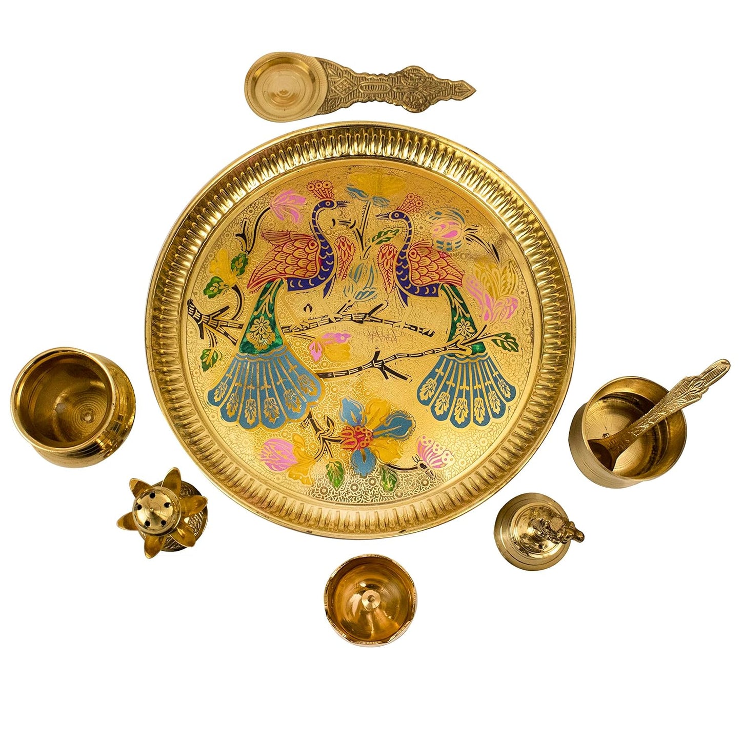 Traditional Handcrafted Brass  Pooja Thali